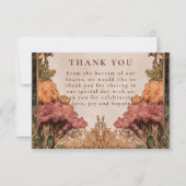 Vintage Autumn Woodland Wedding Bedankkaart (Voorkant)