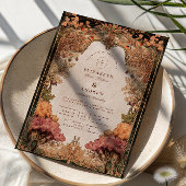 Vintage Autumn Woodland Wedding Kaart