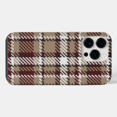 Vintage Autumn Zand en Bourgondië Plaid iPhone Hoesje (Achterkant horizontaal)