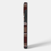 Vintage Autumn Zand en Bourgondië Plaid iPhone Hoesje (Linkerkant)