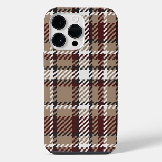Vintage Autumn Zand en Bourgondië Plaid iPhone Hoesje (Achterkant)