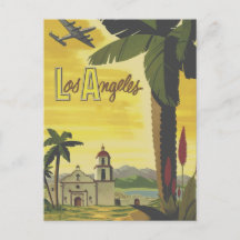 Vintage Aviation Los Angeles Briefkaart