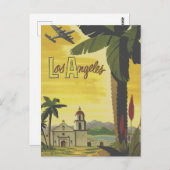 Vintage Aviation Los Angeles Briefkaart (Voorkant / Achterkant)