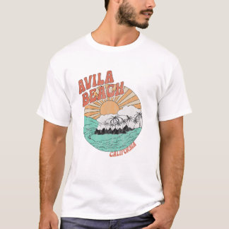 Vintage Avila Beach California Palm Trees CA Retro T-shirt