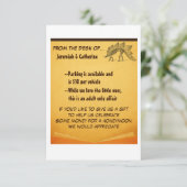 Vintage Avondlijke Trouwinformatiekaart v2 Kaart (Staand voorkant)