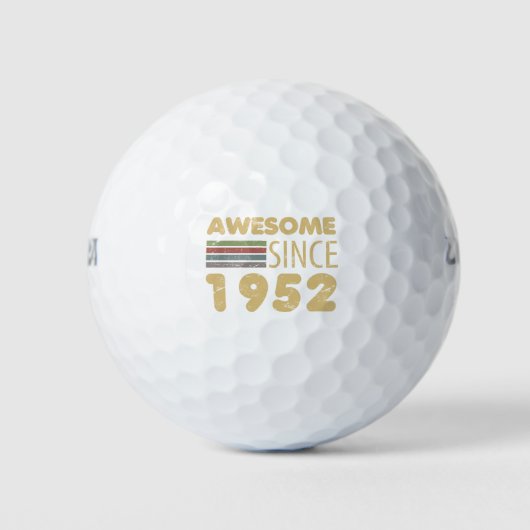 Vintage Awesome 1952 70e Verjaardag Golfballen (Voorkant)