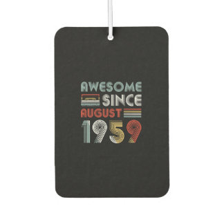 Vintage Awesome Since August 1959 63th Birthday Luchtverfrisser