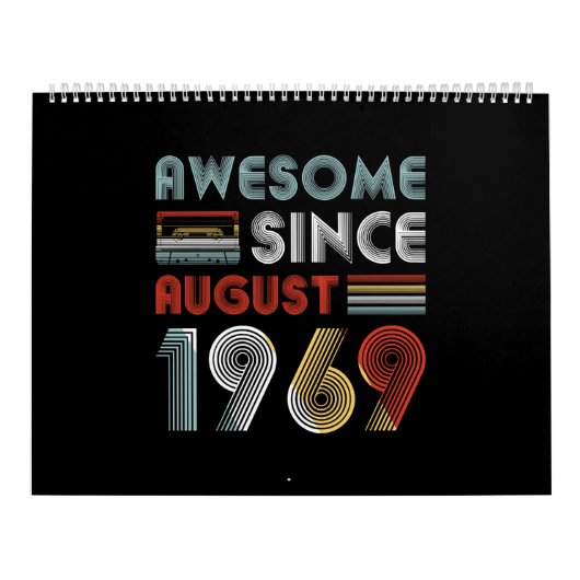 Vintage Awesome Since August 1969 53th Birthday Kalender (Hoes)