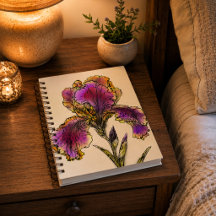 Vintage Baardiris Botanisch Dagboek