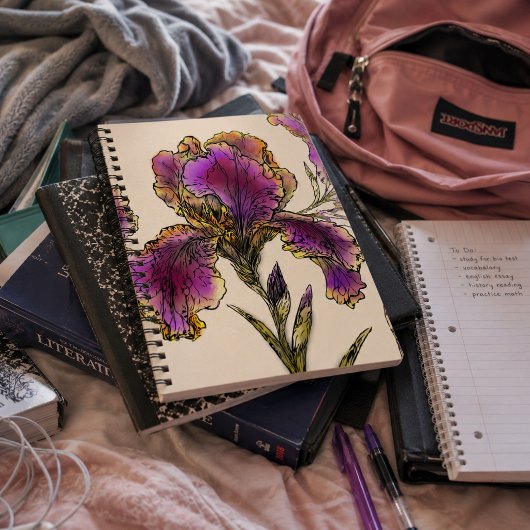 Vintage Baardiris Botanisch Notitieboek
