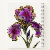 Vintage Baardiris Botanisch Notitieboek (Achterkant)