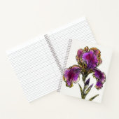 Vintage Baardiris Botanisch Notitieboek (Binnen)