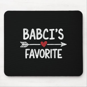 Vintage Babci's Favoriete Kind Citaat Hart Pools Muismat