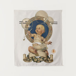 Vintage Baby Bubbles van J.C. Leyendecker Nursery Wandkleed