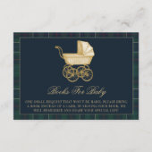 Vintage Baby Carriage Classic Baby Shower  Informatiekaartje (Voorkant)