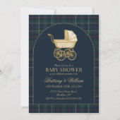 Vintage Baby Carriage Classic Baby Shower Kaart (Voorkant)