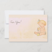 Vintage Baby Girl Baby shower Kaart (Voorkant)