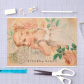 Vintage Baby Girl-Briefkaart Tissuepapier (Craft)