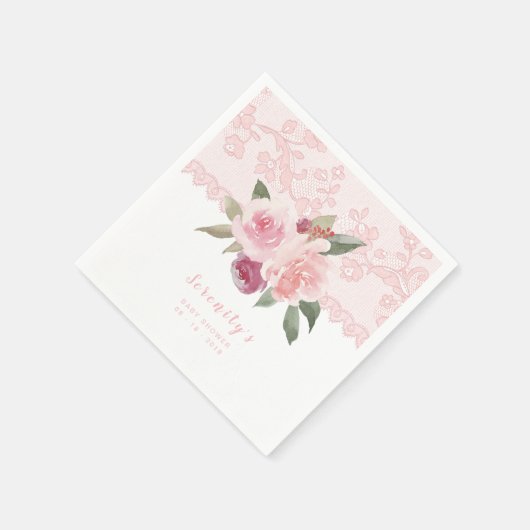 vintage baby shower servet (Hoek)