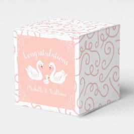 Vintage Baby shower Swan Bedankdoosjes