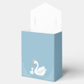 Vintage Baby shower Swan Bedankdoosjes (Geopend)