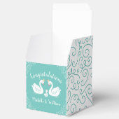 Vintage Baby shower Swan Bedankdoosjes (Geopend)