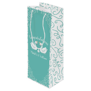 Vintage Baby shower Swan Wijn Cadeautas