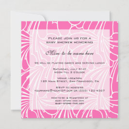 Vintage babyfeest, Art Nouveau bloempatroon Kaart