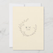 Vintage Baby's Breath Ivory Wildflower Wedding Kaart (Achterkant)