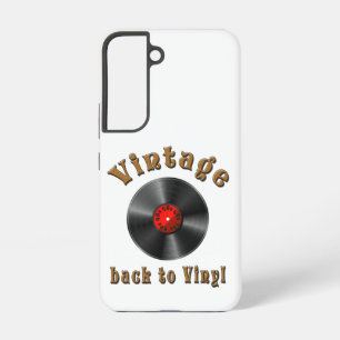 Vintage Back to Vinyl Plaatkunst Samsung Galaxy Hoesje
