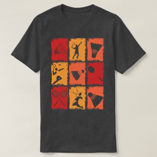 Vintage Badminton 1 T-shirt (Design voorkant)