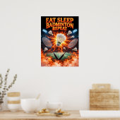 Vintage Badminton Bootleg Poster (Keuken)