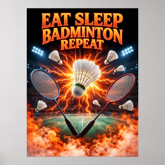Vintage Badminton Bootleg Poster (Voorkant)