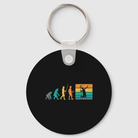 Vintage Badminton Evolution Shuttle Retro Badminto Sleutelhanger (Voorkant)