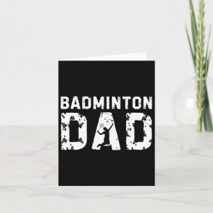 Vintage Badminton Vader Sport Familie Vaderdag Kaart
