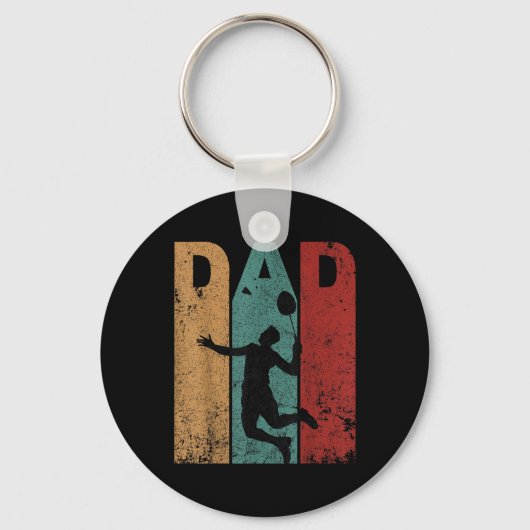 Vintage Badminton Vader Vaderdag Cadeau Ideeën  Sleutelhanger (Voorkant)