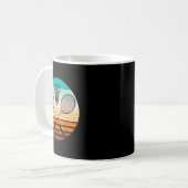 Vintage Badmintonspeler Badminton Koffiemok (Voorkant links)