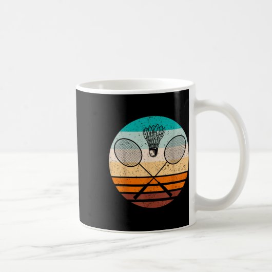 Vintage Badmintonspeler Badminton Koffiemok (Rechts)