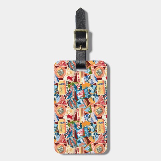 Vintage-Bagagelabel Bagagelabel (Voorkant verticaal)