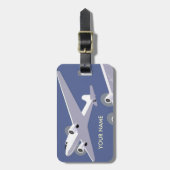 Vintage Bagagelabel leisteen (Voorkant verticaal)