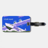 Vintage Bagagelabel leisteen (Achterkant horizontaal)