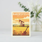 Vintage Bakersfield California Briefkaart (Staand voorkant)
