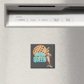 Vintage Baking Queen op grijs Magneet (Insitu (Vaatwasser))