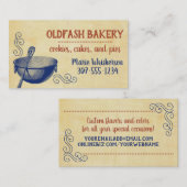 Vintage bakkerijbakkerij met mengkegels visitekaartje (Voorkant / Achterkant)