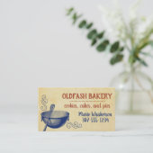 Vintage bakkerijbakkerij met mengkegels visitekaartje (Staand voorkant)