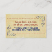 Vintage bakkerijbakkerij met mengkegels visitekaartje (Achterkant)