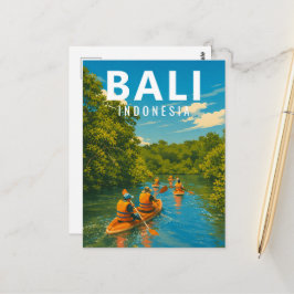 Vintage Bali-ansichtkaart – Mangrovekajakvaren Briefkaart