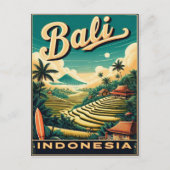 Vintage Bali, Indonesia Travel  Briefkaart (Voorkant)