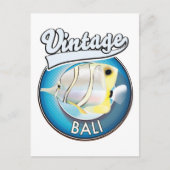 Vintage Bali retro logo Briefkaart (Voorkant)