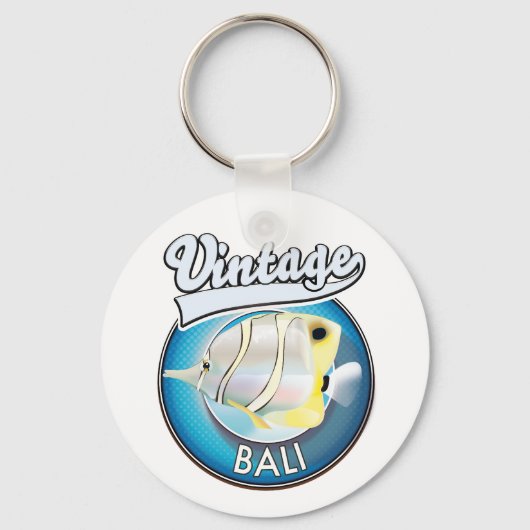 Vintage Bali retro logo Sleutelhanger (Voorkant)